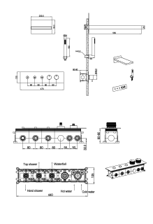 Душевой комплект Boheme Fusion 131-BRB с термостатом брашированная бронза